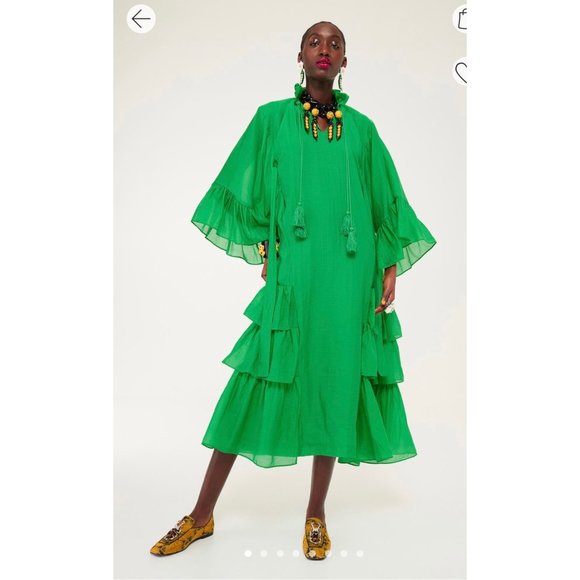 Iris Apfel Dresses & Skirts - ON HOLD FOR @asharp7143 Green Flounced Dress